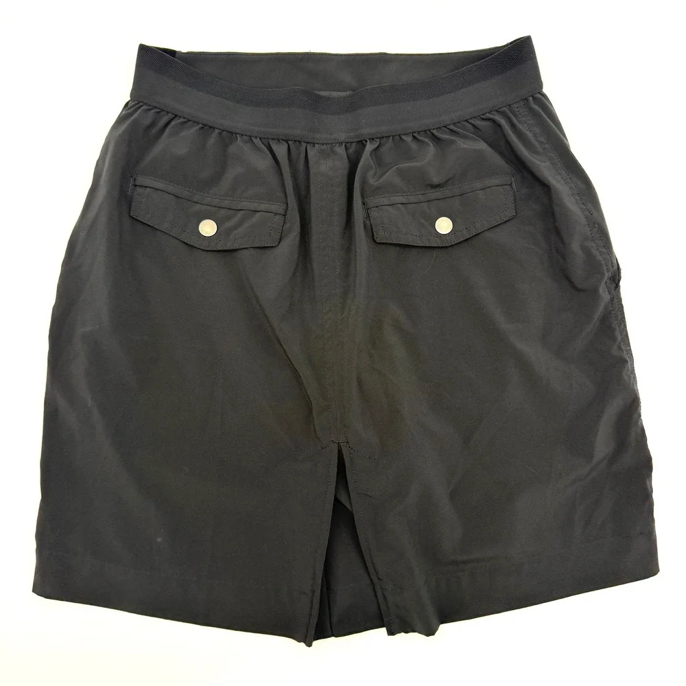 Athleta Black Skort Women's Size 8 Built In Shorts Snap Pockets Golf Hiking